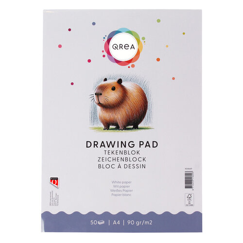 Qrea Bloc à dessin Qrea A4 50 feuilles 90g collé