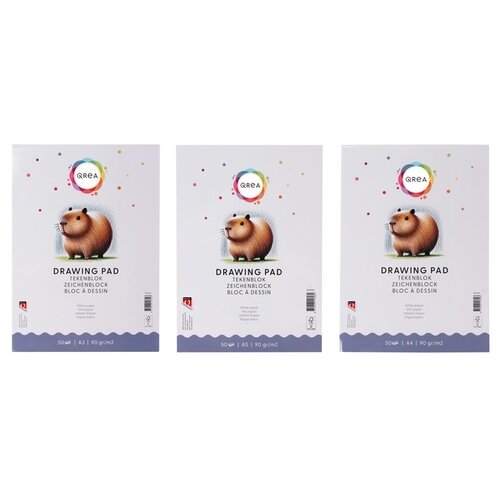 Qrea Tekenblok Qrea A4 50 vel 90gr gelijmd
