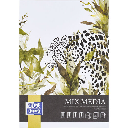 Oxford Tekenblok Oxford Mix Media A5 50 vel 225 gram