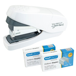 Agrafeuse Rapesco Germ-Savvy Less Effort ECO Antibactérien blanc