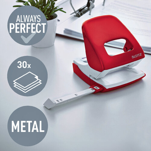 Leitz Perforateur Leitz WOW 5008 NeXXt métal 30 feuilles rouge