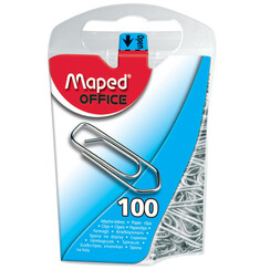 Trombone Maped Office 25mm argent 100 pièces