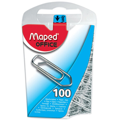 Maped Trombone Maped Office 25mm argent 100 pièces