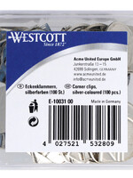 Westcott Attache-coins Westcott aluminium argenté boîte 100 pièces