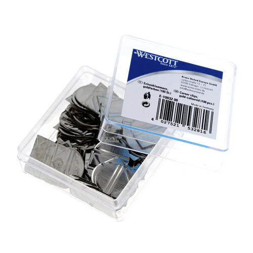 Westcott Attache-coins Westcott aluminium argenté boîte 100 pièces