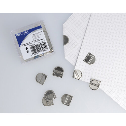 Westcott Attache-coins Westcott aluminium argenté boîte 100 pièces