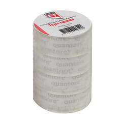 Plakband Quantore 19mmx25m transparant 4 rollen