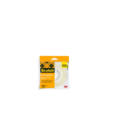 Scotch Plakband Scotch 508 19mmx33m transparant 1 rol
