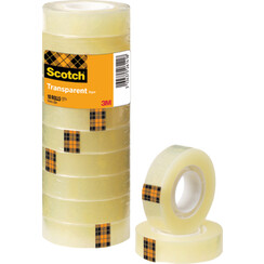Plakband Scotch 508 15mmx33m transparant 10 rollen