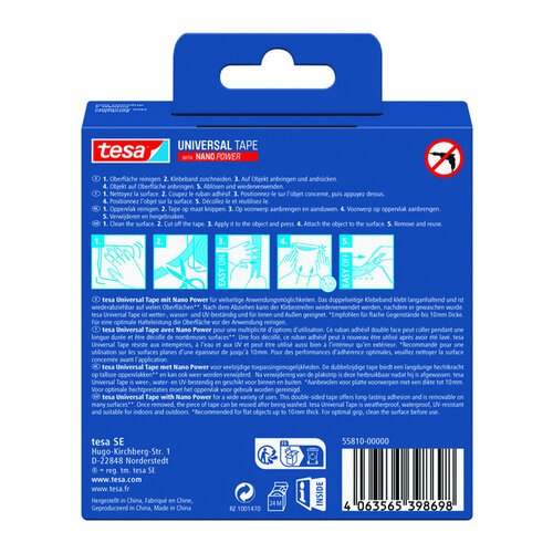 Tesa Ruban adhésif tesa Nano double face 30mmx3m