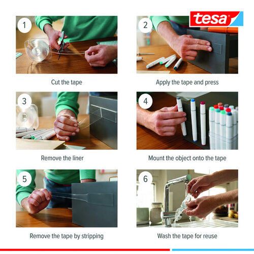 Tesa Ruban adhésif tesa Nano double face 30mmx3m