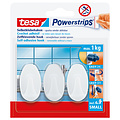Tesa Haken tesa Powerstrips® SMALL Ovaal zelfklevend verwijderbaar wit 3 stuks