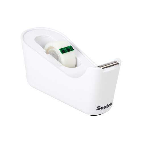 Scotch Dévidoir Scotch C18 blanc + 1 rouleau ruban Magic 19mmx33m