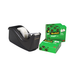 Dévidoir 3M Scotch C60 noir + 4 rouleaux Magic 19mmx33m 5 pièces