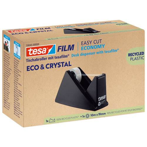 Tesa Dévidoir ruban Tesa eco & crystal 59045 noir 1 rouleau 19mmx10m