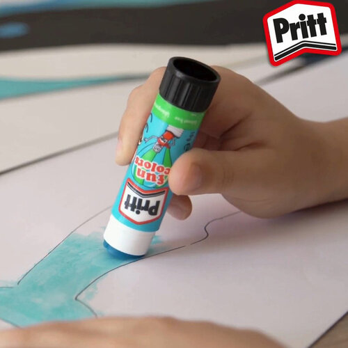 Pritt Bâton de colle Pritt 10g Fun Colors 4 pièces blister