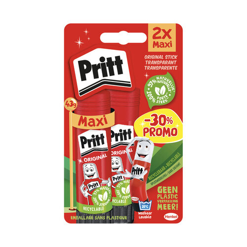 Pritt Lijmstift Pritt Stick Original 43gr blister à 2 stuks Promo