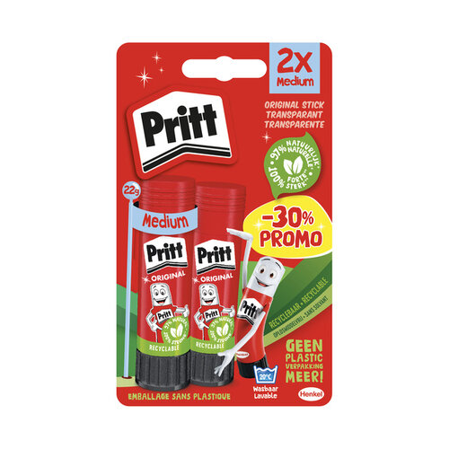 Pritt Lijmstift Pritt Stick Original 22gr blister à 2 stuks Promo