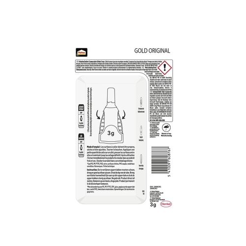 Pattex Secondelijm Pattex Gold original tube 3gram op blister