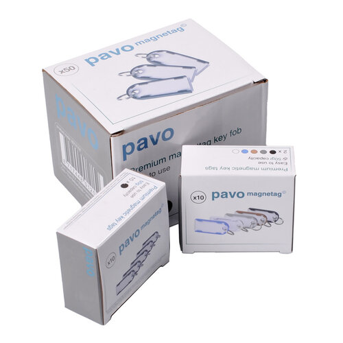 Pavo Porte-clés magnétique Pavo noir 10 pièces