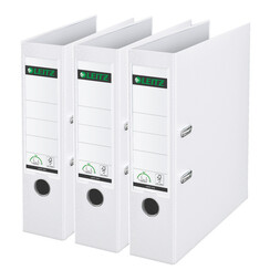 Classeur à levier Leitz 180° 1010 A4 80mm blanc 3 pièces