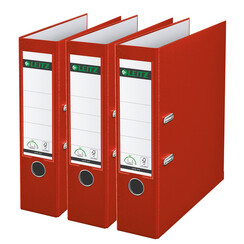 Classeur à levier Leitz 180° 1010 A4 80mm rouge 3 pièces