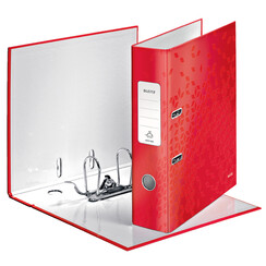 Ordner Leitz WOW 180 gelamineerd 80mm A4 rood