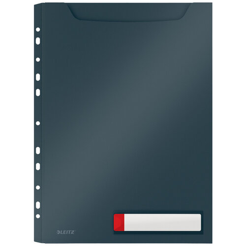 Leitz Insteekmap U-model Leitz Cosy harmonica A4 met perforatiestrip PP grijs