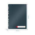 Leitz Insteekmap U-model Leitz Cosy harmonica A4 met perforatiestrip PP grijs