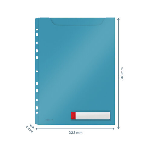 Leitz Pochette modèle U Leitz Cosy Harmonica A4 bande perforée PP bleu