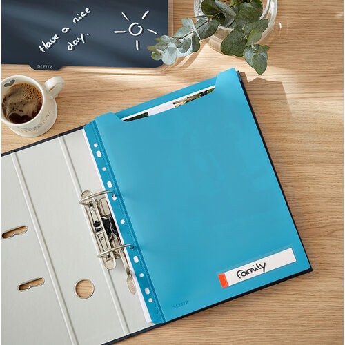 Leitz Pochette modèle U Leitz Cosy Harmonica A4 bande perforée PP bleu