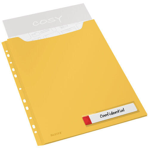 Leitz Pochette modèle U Leitz Cosy Harmonica A4 bande perforée PP jaune