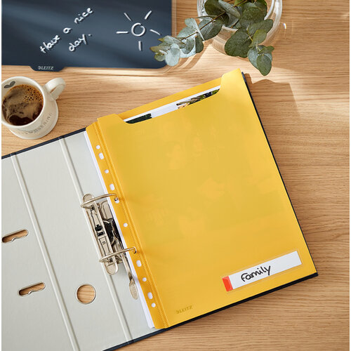 Leitz Pochette modèle U Leitz Cosy Harmonica A4 bande perforée PP jaune