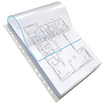 Oxford Pochette à soufflet Ocford A4 PP 200µ transparent avec rabat 10 pièces