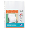 Oxford Pochette à soufflet Ocford A4 PP 200µ transparent avec rabat 10 pièces
