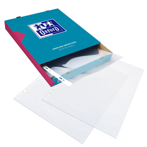Oxford Pochette à soufflet Oxford A4 PP 90µ transparent 100 pièces