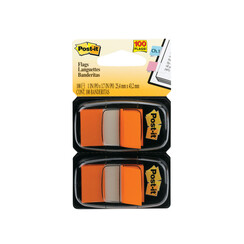 Marque-pages 3M Post-it 680 25,4x43,2mm Duopack orange 100 feuilles