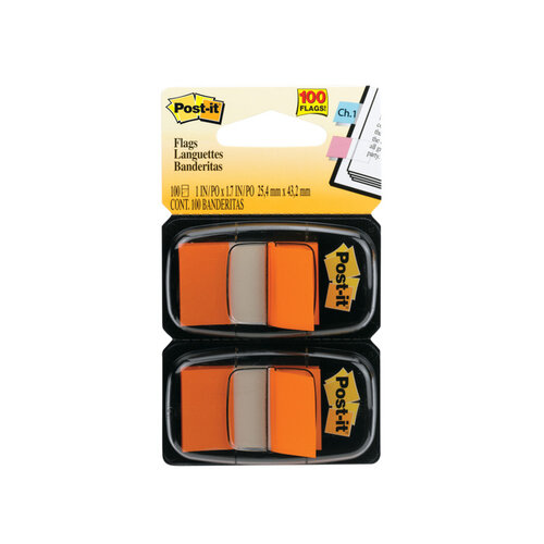 Post-it Indextabs 3M Post-it 680 25.4x43.2mm duopack oranje 100 vel