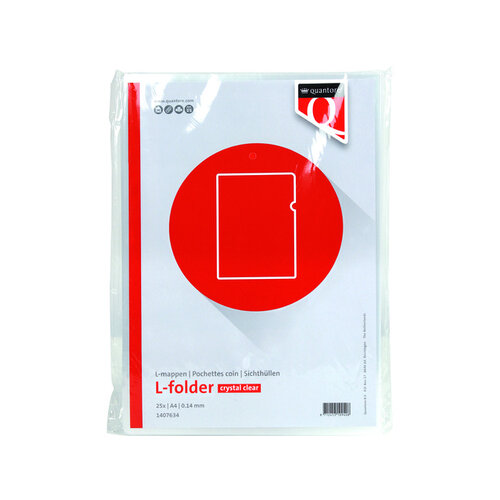 Quantore Insteekmap L-model Quantore A4 PP 0.14mm glad 25 stuks