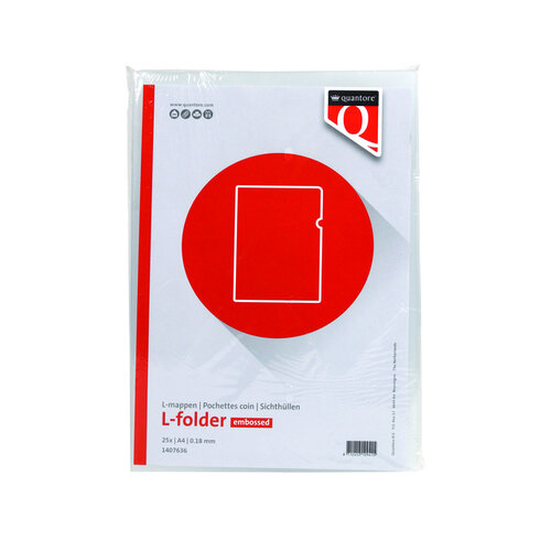 Quantore Pochette modèle L Quantore A4 PP 0,18mm grainé 25 pièces
