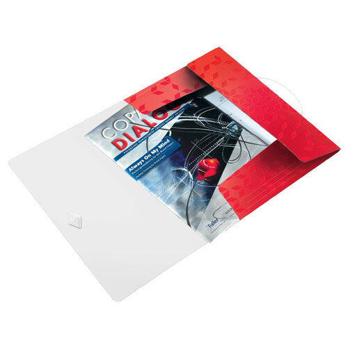Leitz Elastomap Leitz WOW A4 3 kleppen PP rood