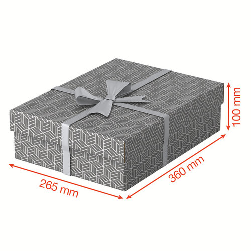 Esselte Boîte de rangement / cadeau Esselte Home Medium 265x100x260mm gris 3 pièces
