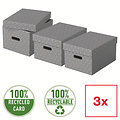Esselte Opbergdoos Esselte home middelgroot 265x205x365mm grijs 3 stuks
