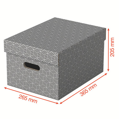 Esselte Opbergdoos Esselte home middelgroot 265x205x365mm grijs 3 stuks