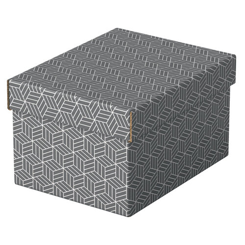 Esselte Boîte de rangement / cadeau Esselte Home Petit 200x150x255mm gris 3 pièces