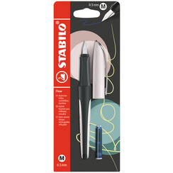 Vulpen STABILO Flow medium pastel rooskleurig blister à 1 stuk