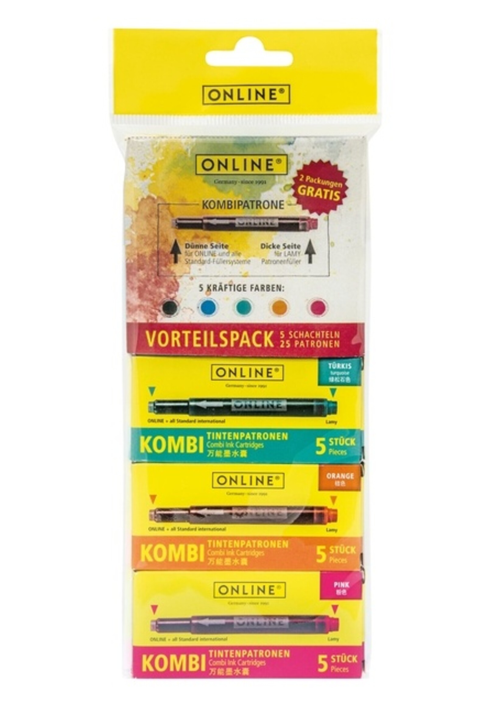 Online Inktpatroon Online Kombi assorti blister à 5 doosjes à 5 stuks