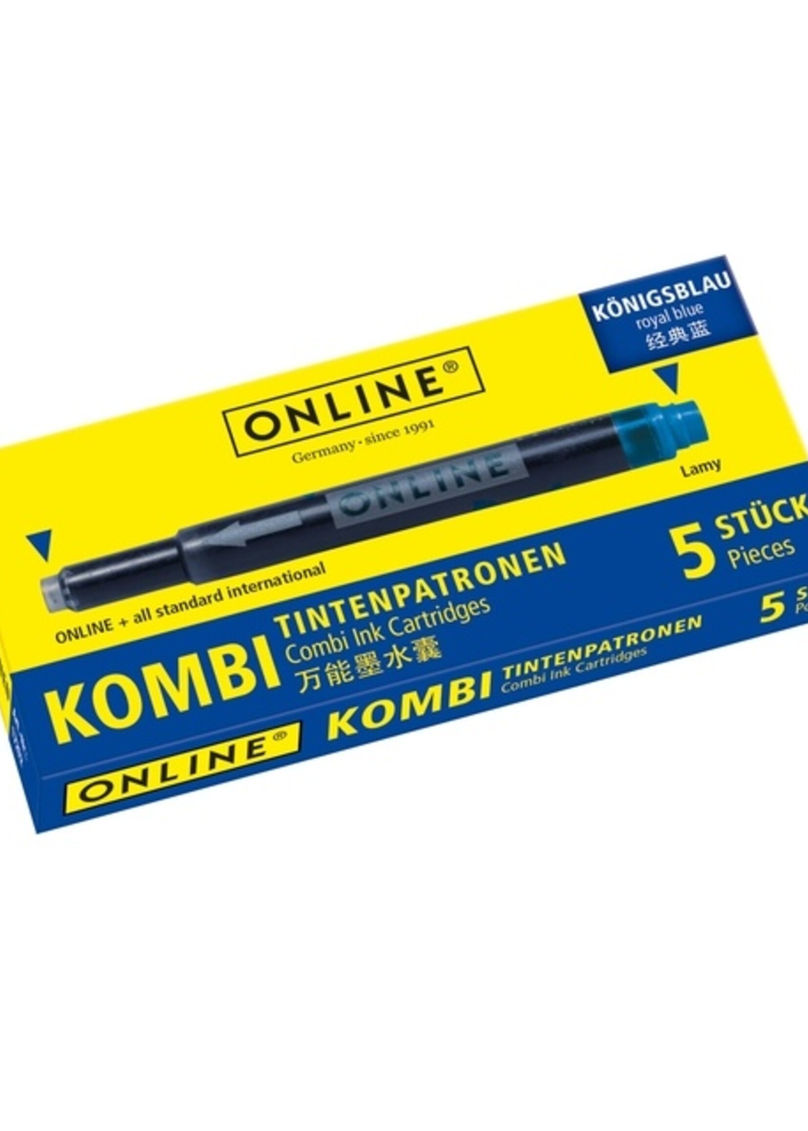 Online Inktpatroon Online Kombi blauw doos à 5 stuks