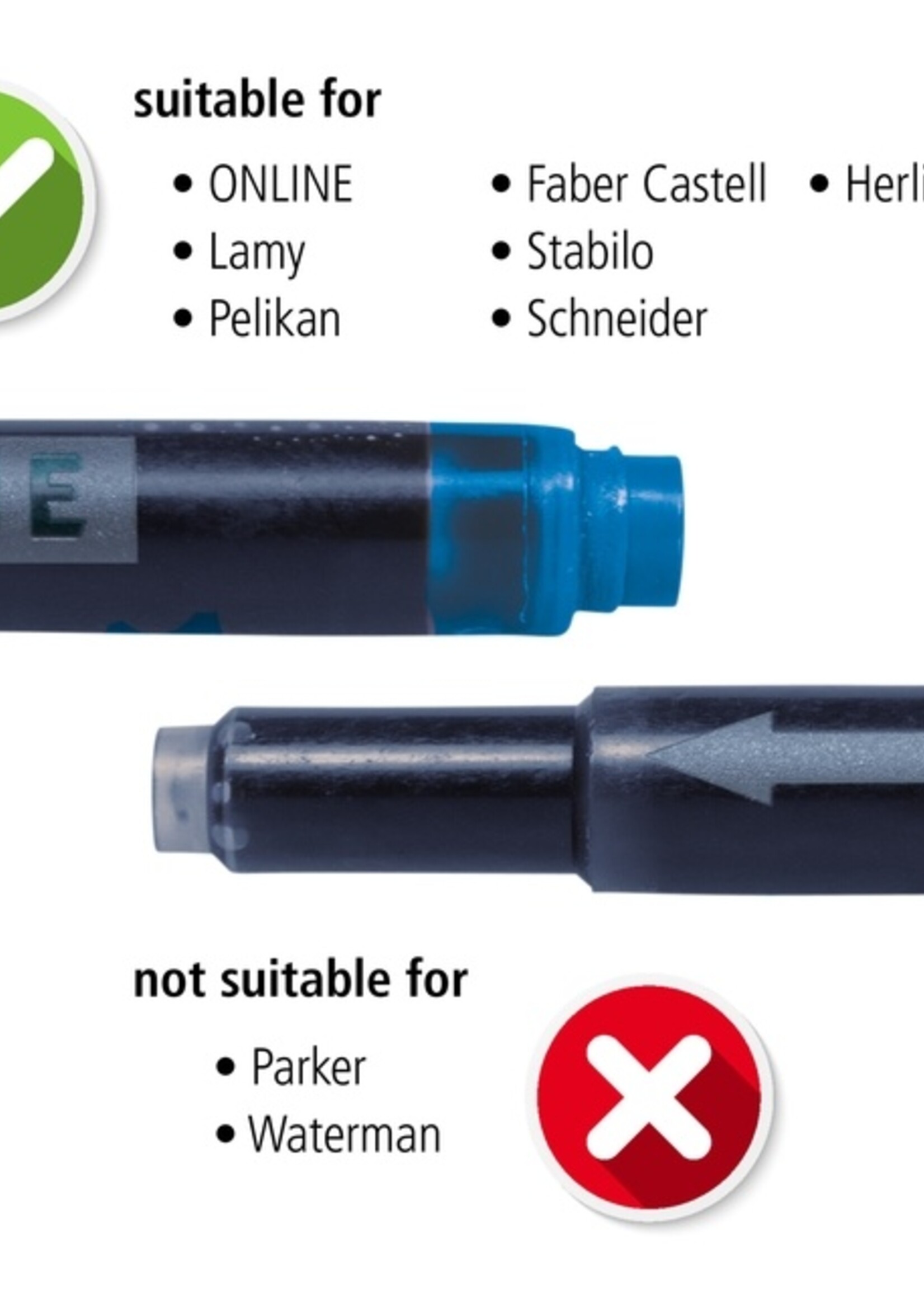 Online Inktpatroon Online Kombi blauw doos à 5 stuks