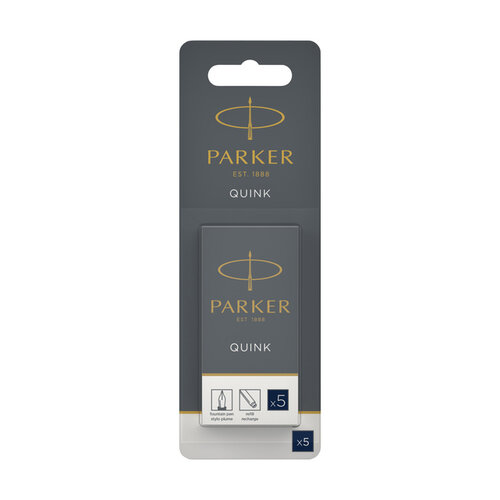 Parker Inktpatroon Parker Quink blauwzwart blister à 5 stuks